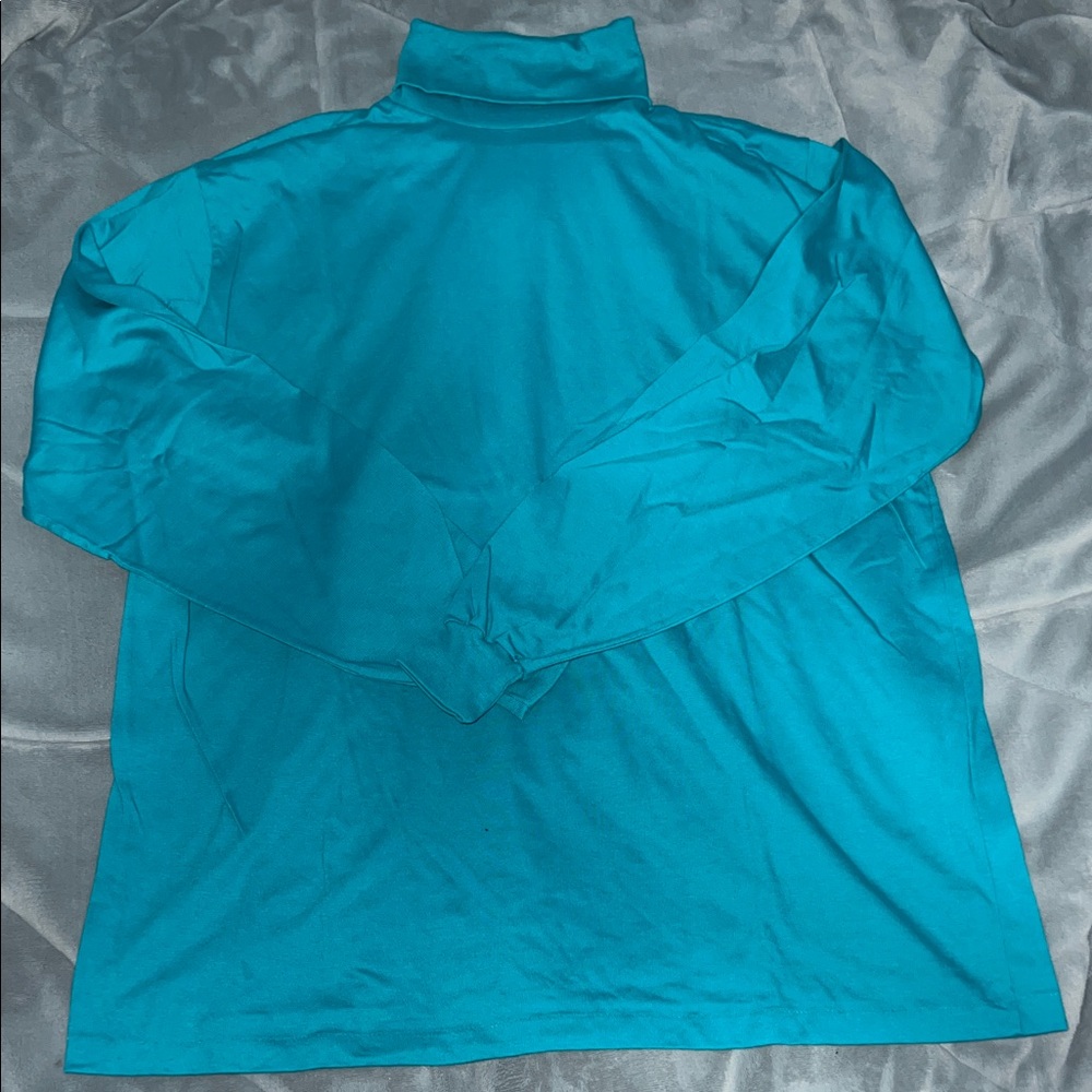 Teal Long Sleeve Turtleneck Top